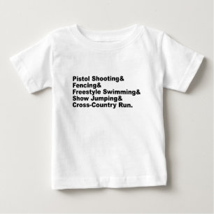 Die fünf Disziplinen des Modernen Fünfkampfs   Sch Baby T-shirt