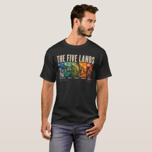 Die Fünf Länder Cinque Terre Italien Illustration T-Shirt