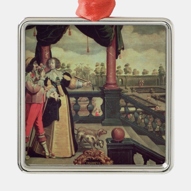 Die fünf Richtungen - Geruch Ornament Aus Metall (Vorne)