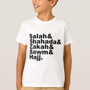 Die fünf Säulen des Islam   Muslimisches Gebet Gla T-Shirt