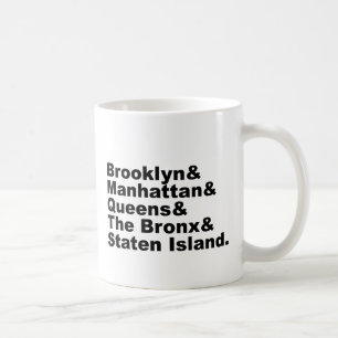 Die fünf Stadtbezirke New Yorks Tasse