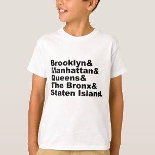 Die fünf Stadtbezirke von New York City T-Shirt