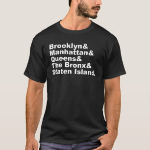 Die fünf Städte von New York City T-Shirt