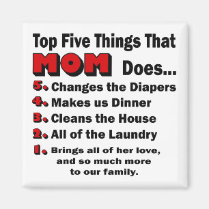 Die fünf wichtigsten Dinge, die die Mama macht, Magnet