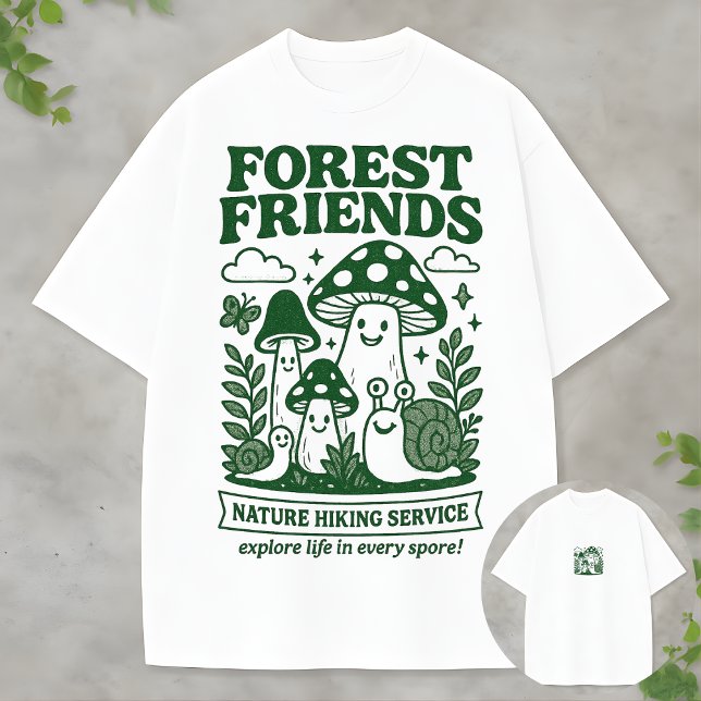 Die FunGuys Pilz-Cartoon-Wald-Abenteuer-Duo T-Shirt (Von Creator hochgeladen)