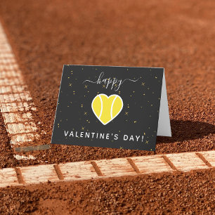Die Funkelnd Sportkarte des Tennisherzes Valentine Dankeskarte