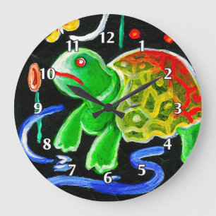 Die funky Schildkröte Große Wanduhr
