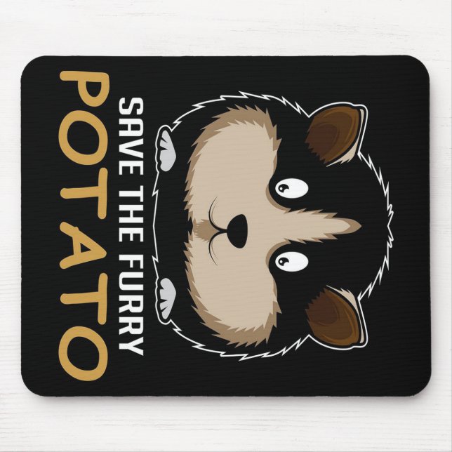Die Furry Potato gerettet | Geschenke für Guinea Mousepad (Vorne)
