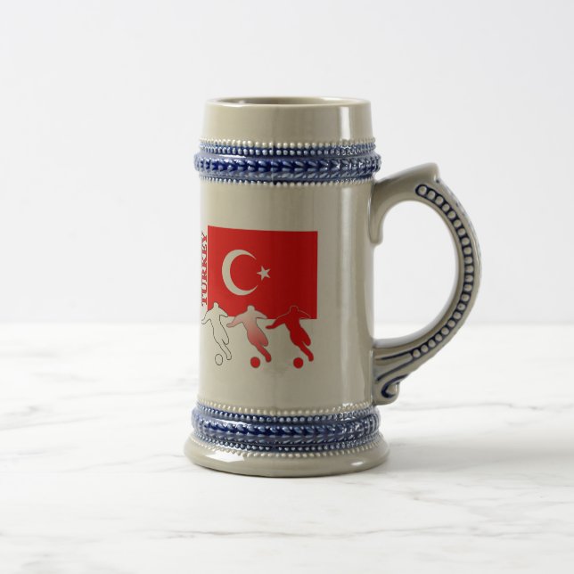 Die Fußball-Türkei-Tasse Bierglas (Rechts)