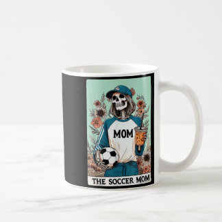 Die Fußballmutter Tarotkarte Halloween Skelett Mut Kaffeetasse