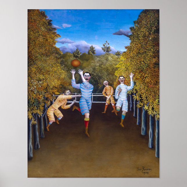 Die Fußballspieler | Henri Rousseau | Poster (Vorne)