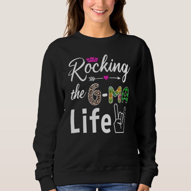 Die G Ma Life Bloral Leopard Buffalo Kariert Sweatshirt (Vorderseite)