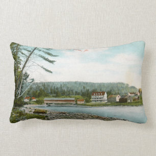 Die Gabeln, Maine - Vintages Fotolumbar-Kissen Lendenkissen