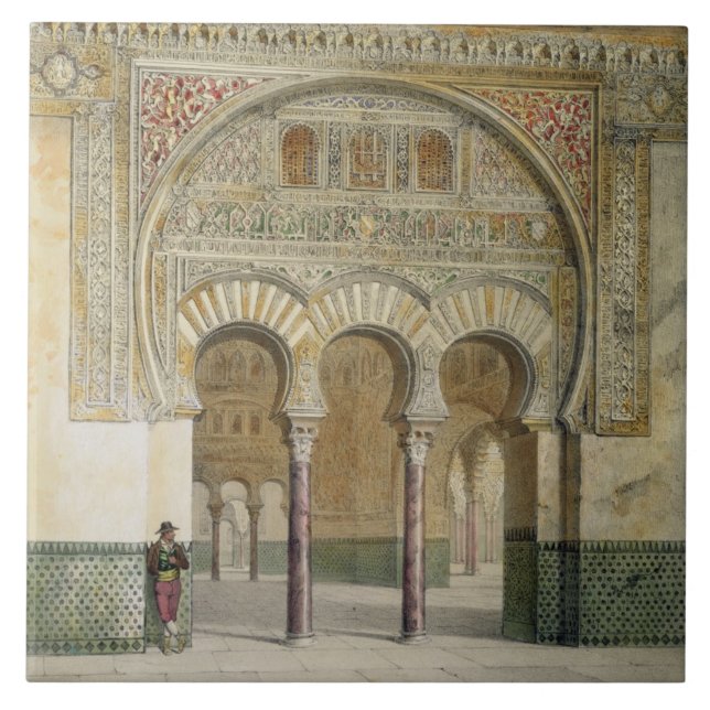 Die Galerie des Gerichtes der Löwen im Alhambra, Fliese (Vorderseite)