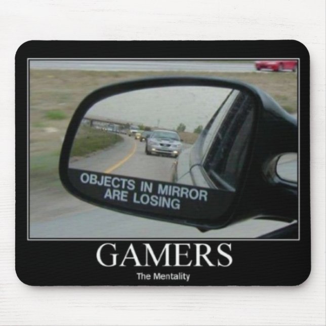 Die gamers-Mentalität der treibenden Spiegel Mousepad (Vorne)