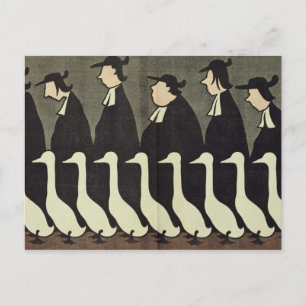Die Gänse, anklerisch Postkarte