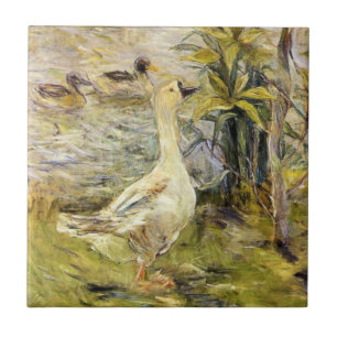 Die Gänse (von Berthe Morisot) Fliese