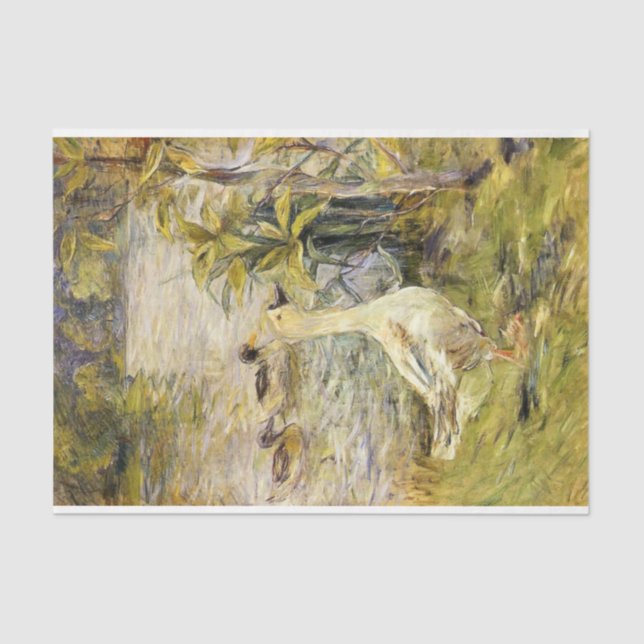 Die Gänse (von Berthe Morisot) Seidenpapier (Vorderseite)
