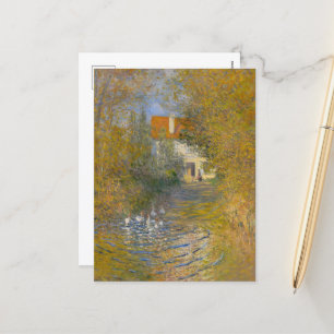 Die Gänse von Claude Monet Feiertagspostkarte