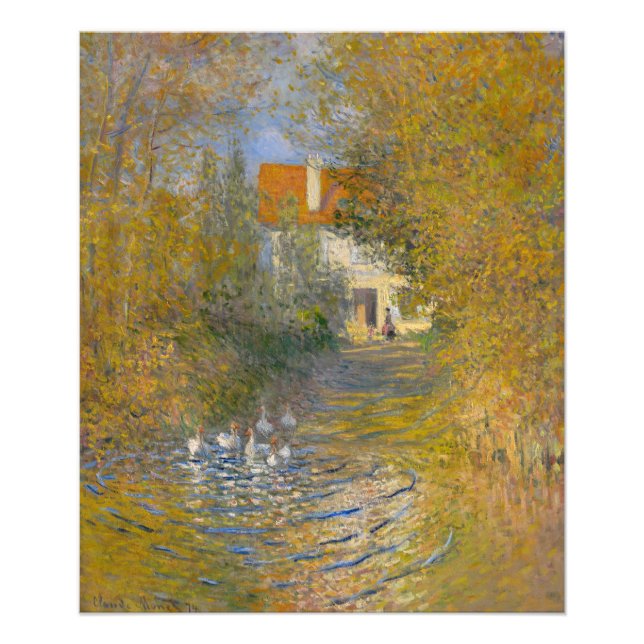 Die Gänse von Claude Monet Fotodruck (Vorne)