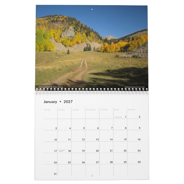 Die ganze Enchilada - Moab, Utah Kalender (Jan 2027)