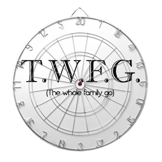 Die ganze Familie geht nach Dartboard Dartscheibe (vorne)