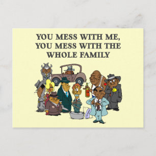 Die ganze Familie Postkarte