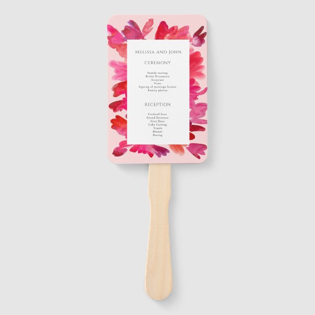 Die ganze Liebe Aquarellfarbe Rot Fächer (Vorderseite)