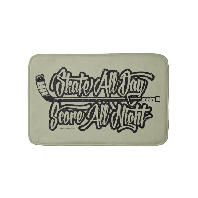 Die ganze Nacht (Hockey) Badematte (Vorderseite)