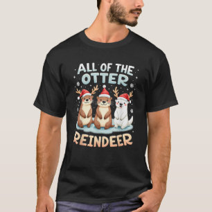 Die ganze Otter Rentier Xmas Weihnachtsmannmütze F T-Shirt