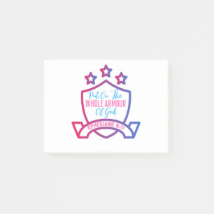 Die ganze Rüstung Gottes Christlichen Glaubens Post-it Klebezettel