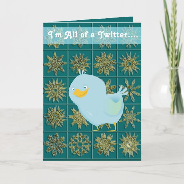 Die ganze Twitter-Weihnachtskarte Feiertagskarte (Vorderseite)