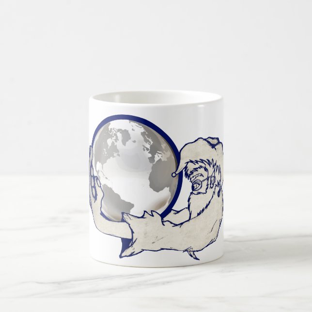 die ganze Welt in Affenhand Tasse (Mittel)