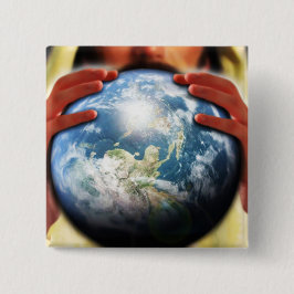 Die ganze Welt in seinen Händen Button