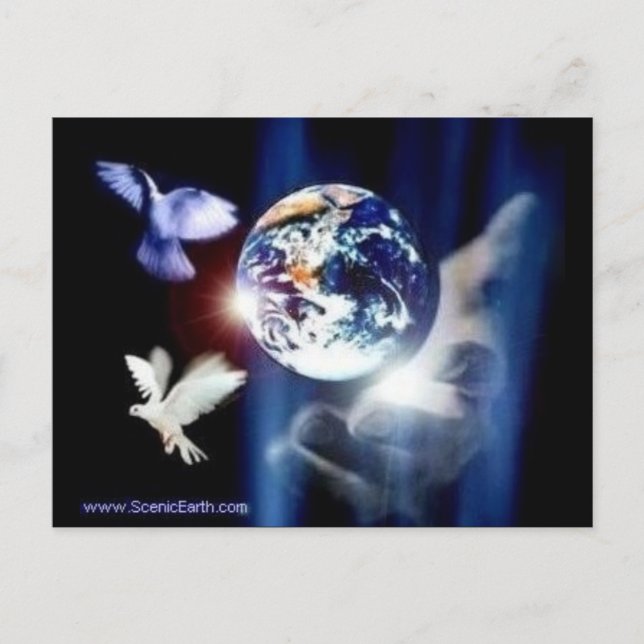 Die ganze Welt in seinen Händen Postkarte (Vorderseite)