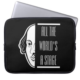 Die ganze Welt ist Bühne Shakespeare-Zitat Theater Laptopschutzhülle