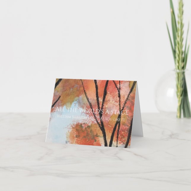 Die ganze Welt ist ein Notecard für Bühnen Dankeskarte (Vorderseite)