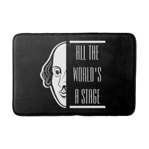 Die ganze Welt ist eine Bühne Shakespeare Zitat Th Badematte