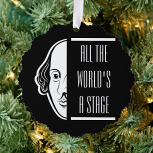 Die ganze Welt ist eine Bühne Shakespeare Zitat Th Ornament Karte