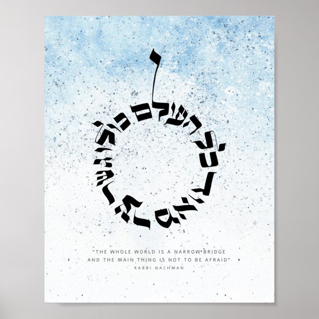 Die ganze Welt ist eine Nervenbrücke, Rabbi Nachma Poster (Vorne)