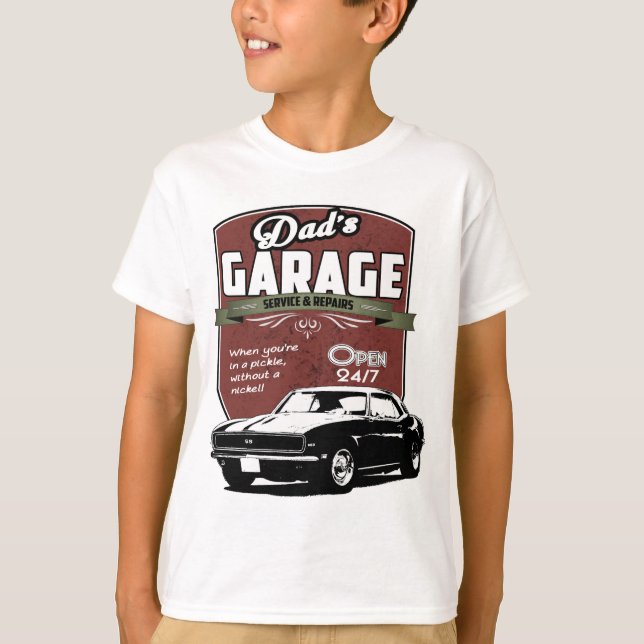Die Garage des Vaters Camaro 1968 T-Shirt (Vorderseite)