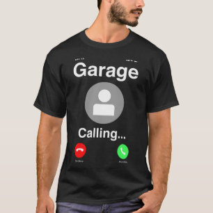 Die Garage ruft Automobil-Auto an T-Shirt