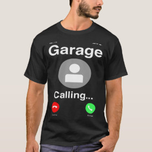 Die Garage ruft Automobil-Auto an T-Shirt