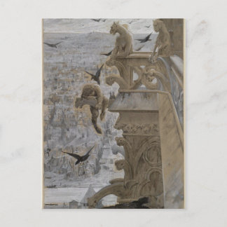 Die Gargoyles im Notre-Dame de Paris Postkarte