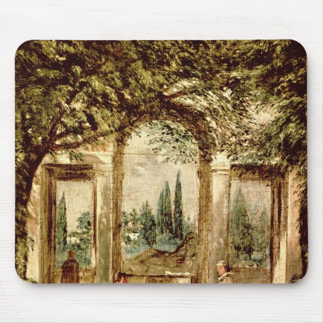 Die Gärten des Landhauses Medici in Rom Mousepad (Vorne)