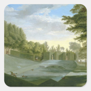 Die Gärten im Chiswick House (siehe auch Begleitun Quadratischer Aufkleber