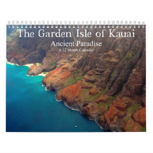 Die Garten-Insel alten Paradieses Kauais Kalender