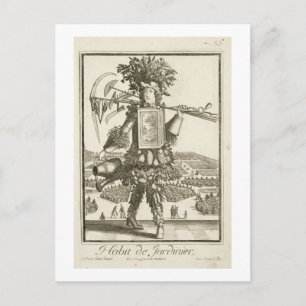 Die Gartenkostüm, Illustration aus dem 'Dic Postkarte
