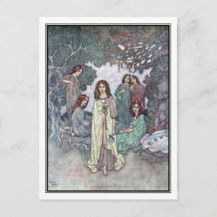Die Gartenmühle von Edmund Dulac Postkarte