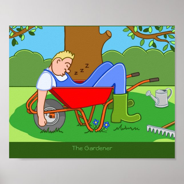 Die Gartenpaneelen Kunst Poster (Vorne)